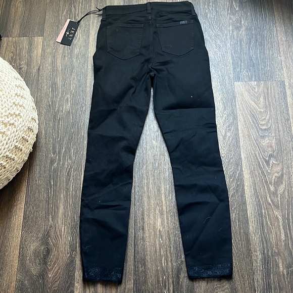 Jen 7 High Waist Ankle Skinny Jean with Lace - Picture 5 of 6
